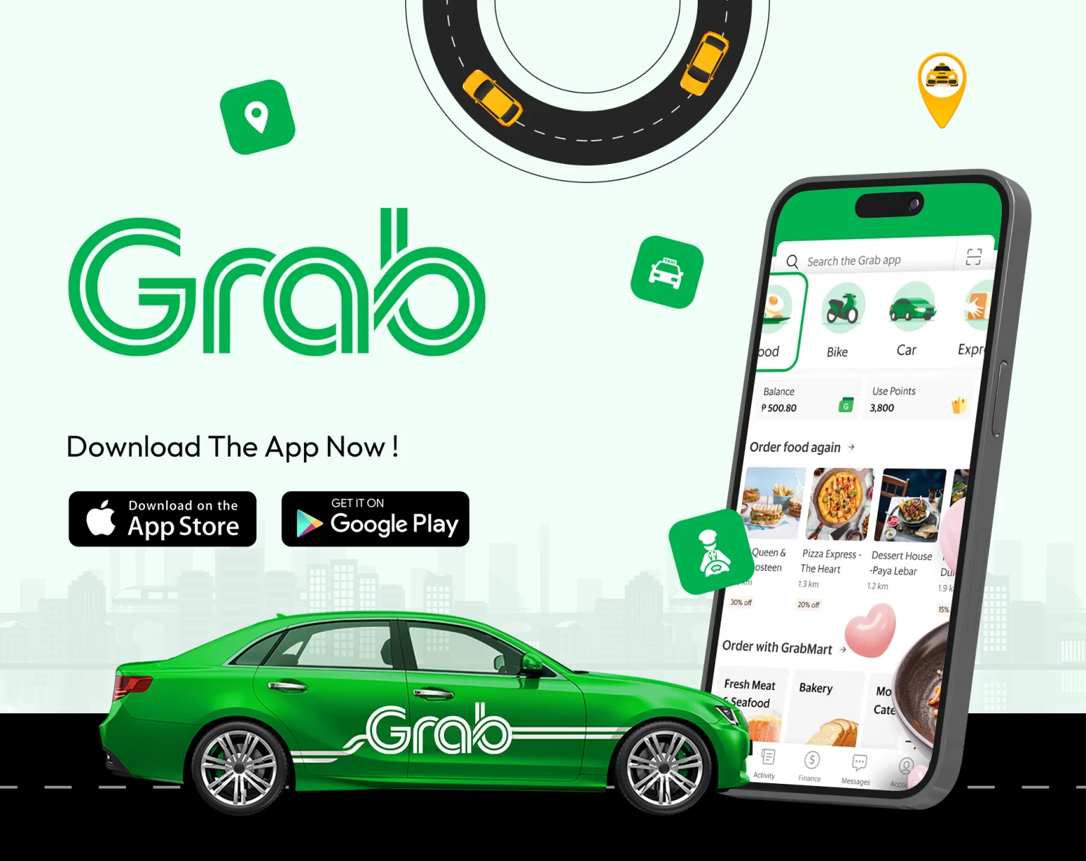 Grab - Taxi Booking App