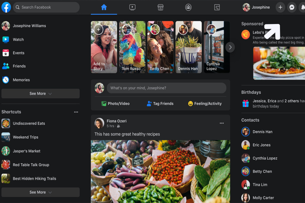 Facebook’s Updated, Dark Mode Desktop