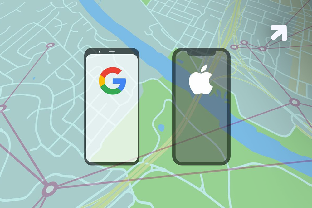 Apple and Google Map Application