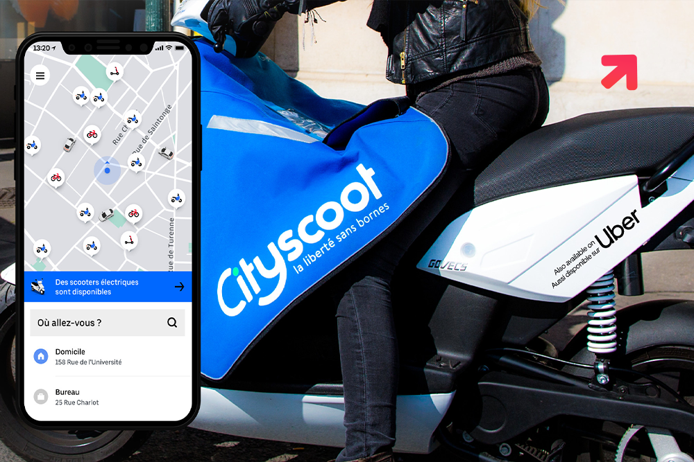 Uber Combines Cityscoot Electric Moped Service in Paris