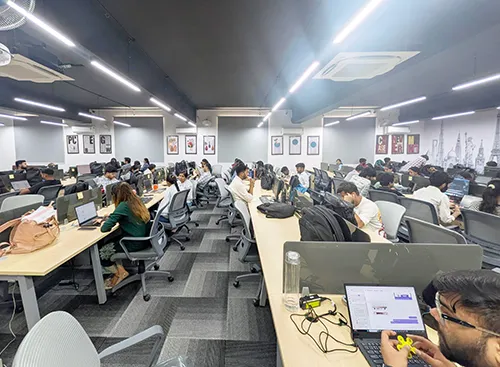 Creative workplace interior