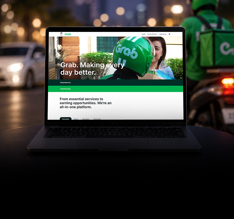 Grab website case study