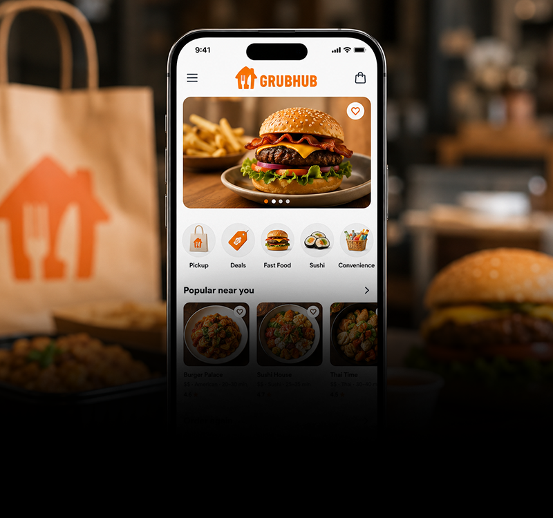 Grubhub food delivery app case study