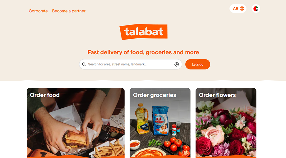 Talabat tablet portfolio