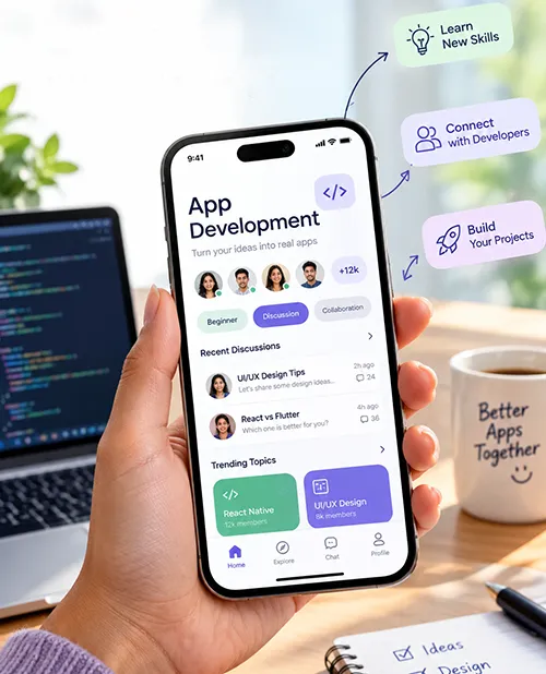 Transparent mobile app planning session